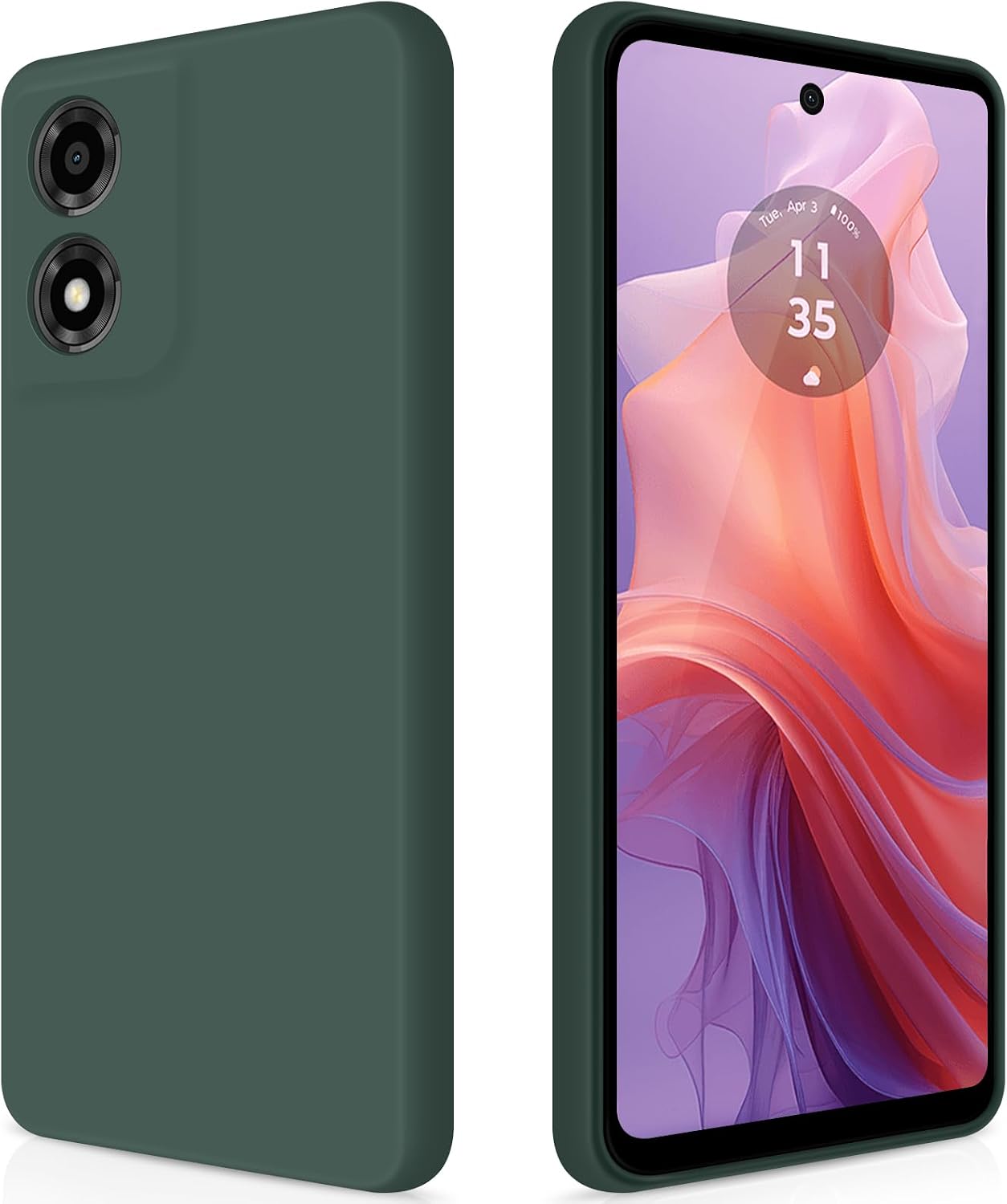 Detalle de GiiYoon Case for Motorola E14, shockproof silicone