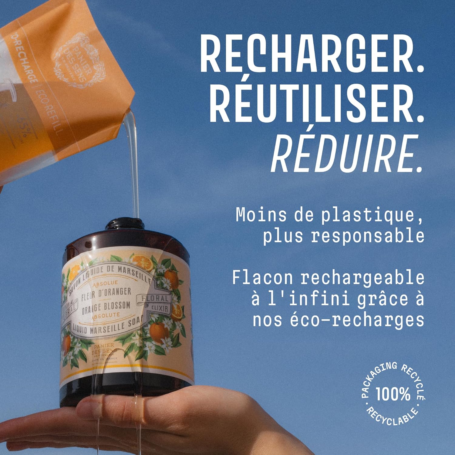 Thumbnail 6 de Savon Liquide Mains Fleur d’Oranger 500 ml – Panier des Sens, Marseille