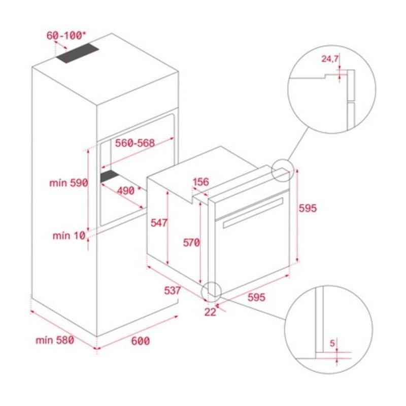 Thumbnail 3 de Horno eléctrico Teka NEO HSB 6250 P FBK 71 L. – Multifuncción con pirolisis e hidrolisis