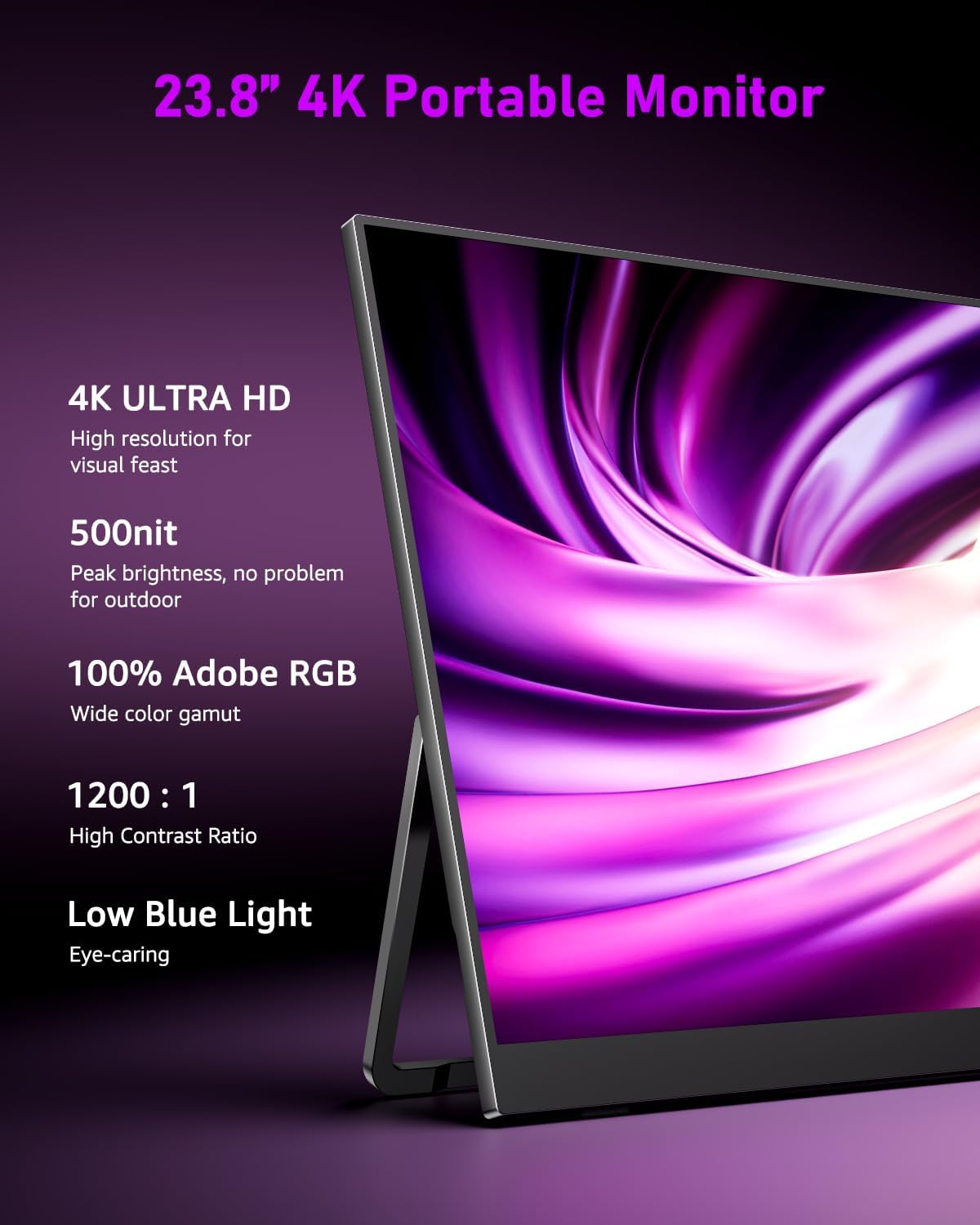 Detalle 2 de Yodoit 23.8" 4K Portable Monitor