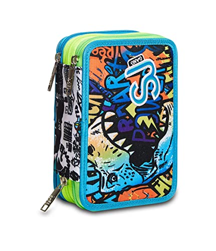 Detalle de SJ GANG STYLE JAM GANG Ast.3 Zip SJ Gang Flip-3d Da SJ Boy AST.3 Zip – Unisex Bambini e Ragazzi, Multicolore (Jet Black)