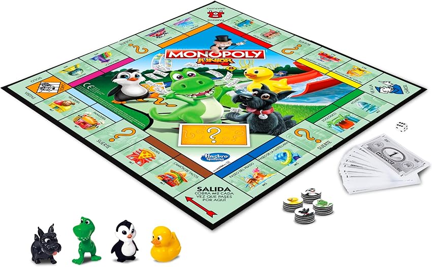 Detalle de Hasbro Monopoly Junior juego 2 a 4 jugadores 🧩