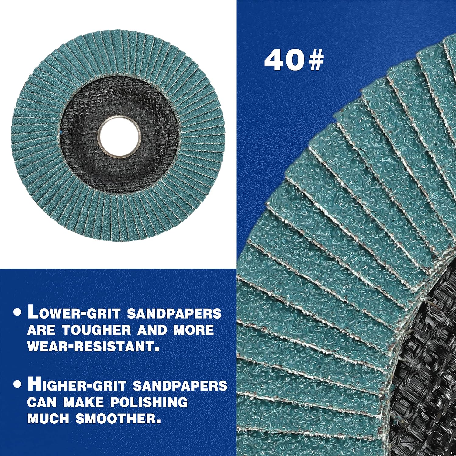 Thumbnail 4 de WORKPRO Disques abrasifs 125 mm grain 40 — lot 10 🛠