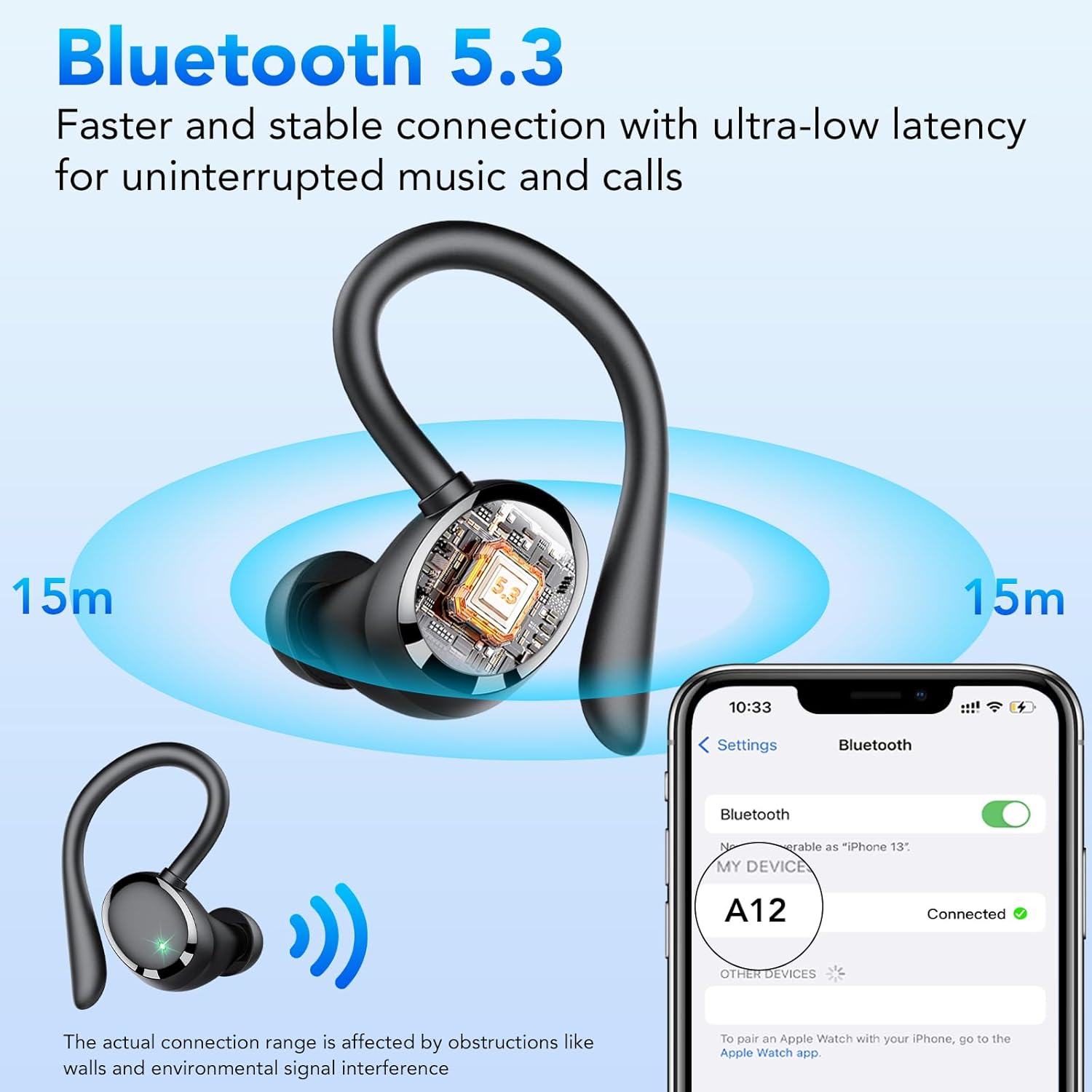 Thumbnail 4 de Bluetooth Kopfhörer Sport mit Bluetooth 5.3 und 72 Std Akkulaufzeit
