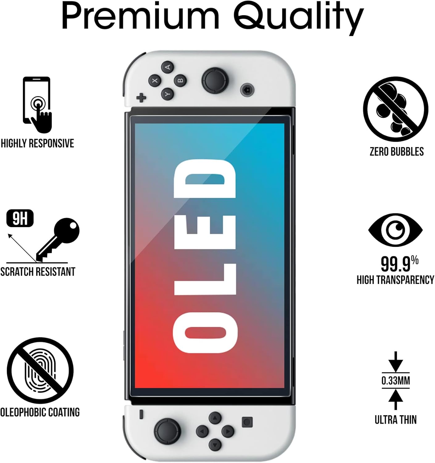 Detalle de amFilm OneTouch Schutzfolie Switch OLED 0,33 mm