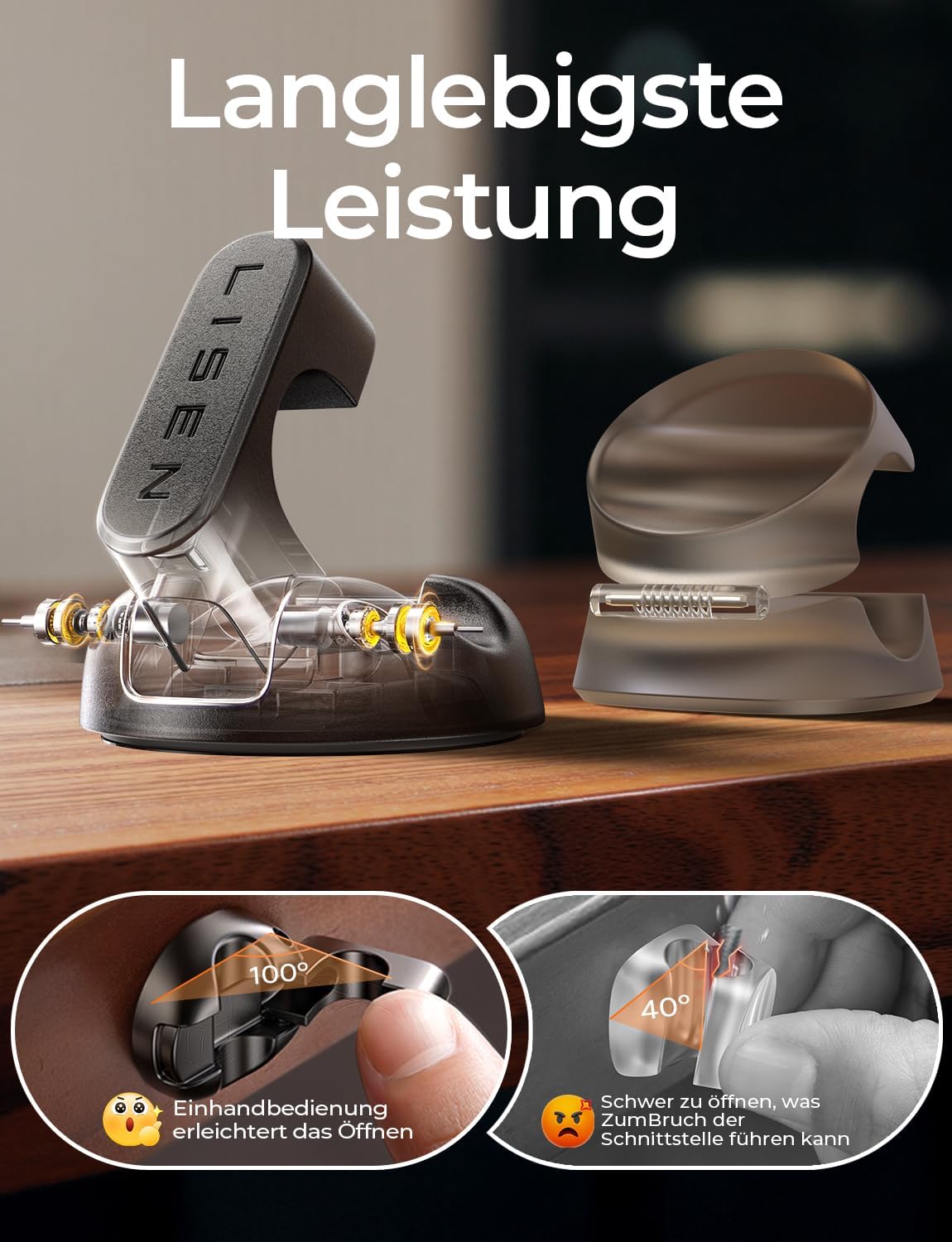 Thumbnail 1 de LISEN Magnetisch 8 Stück Kabelhalter – Selbstklebend, 7 mm Schlitz, mit 4 Extra Klebepads