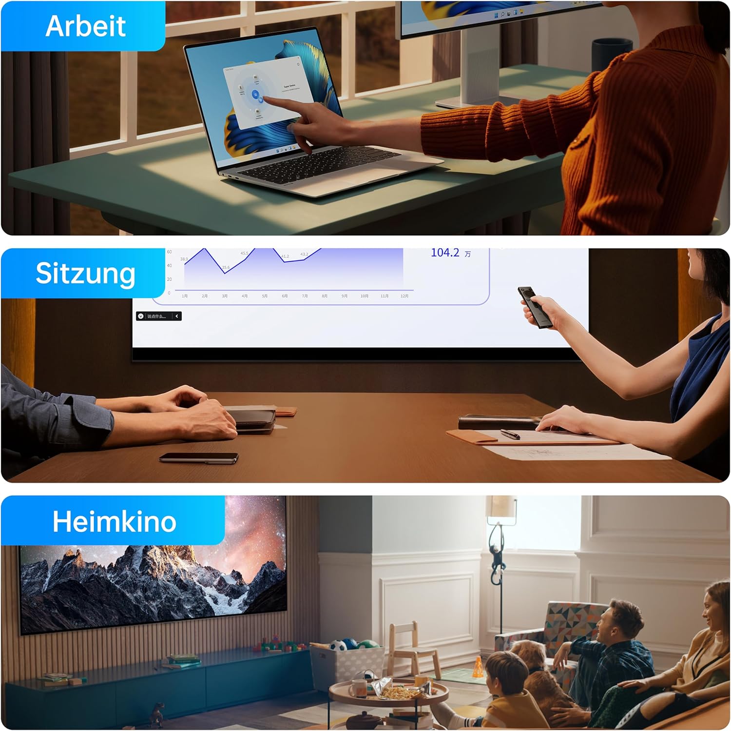 Thumbnail 3 de biaze ZH92 USB-C zu HDMI Adapter – 4K/ HDR, Plug & Play für Laptop, PC, TV & Monitor