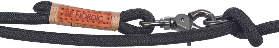 Detalle 2 de TRIXIE Guinzaglio BE NORDIC V-Linea L–XL, 2,00 m Ø 13 mm, nero/sabbia – stile nordico per cani grandi
