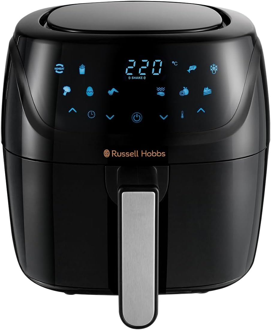Detalle de Russell Hobbs 4L Rapid Digital Air Fryer: Practical, Energy-Saving Frying with 7 Cooking Functions