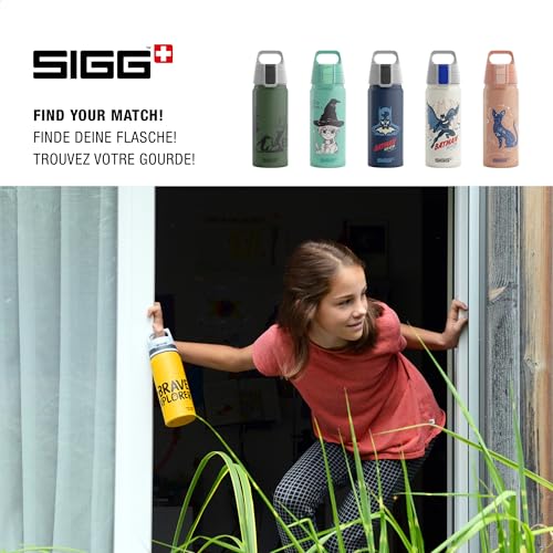 Thumbnail 4 de Sigg WMB ONE Brave Tiger 0,6 l – Auslaufsichere Kinder-Trinkflasche aus Aluminium, für Kohlensäurehaltiges, Gelb