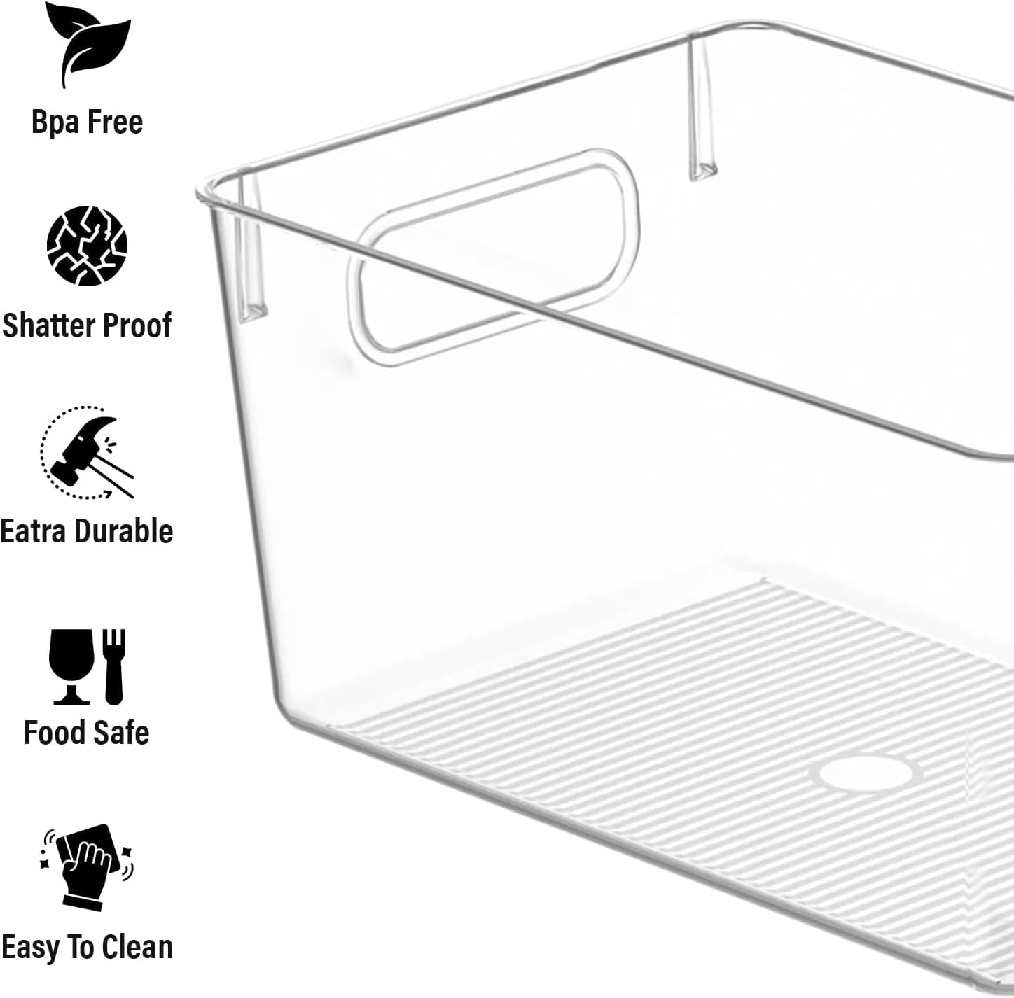 Thumbnail 3 de Clear Plastic Storage Bins for Kitchen and More
