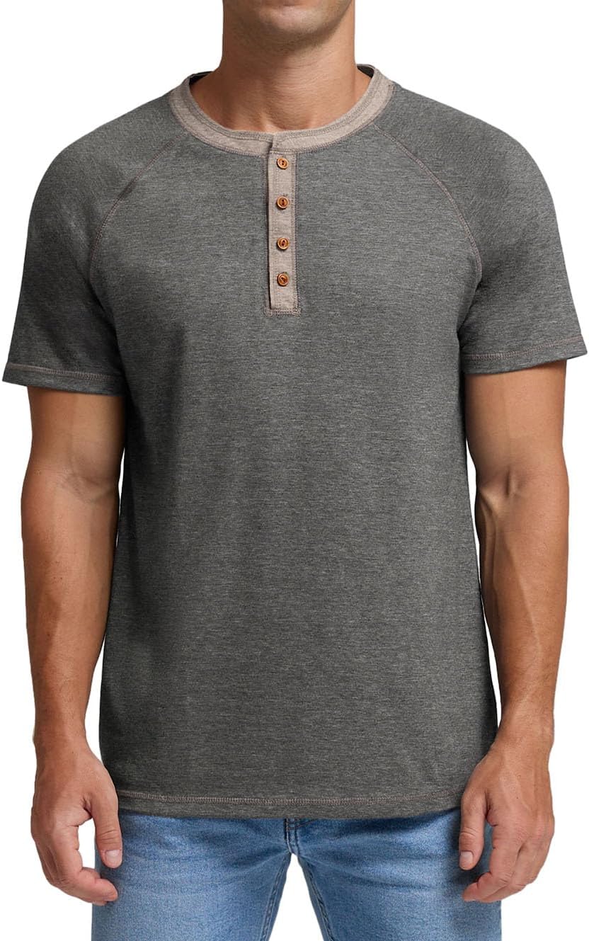 Thumbnail 4 de Sailwind Men’s Henley Long/Short Sleeve Cotton Casual T-Shirt (Textured Fabric, 4-Button)