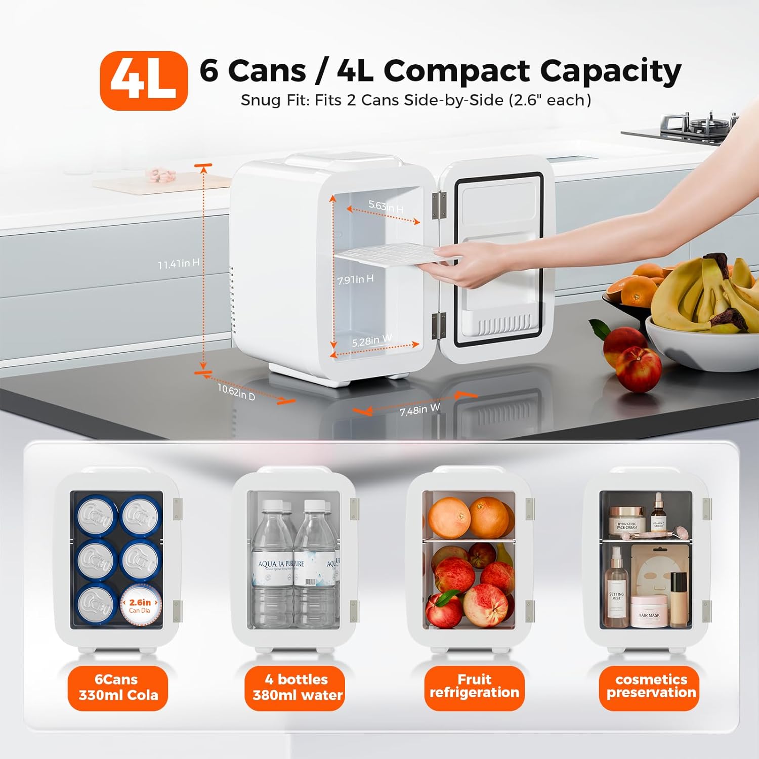 Thumbnail 4 de YASHE Mini Fridge 4 Liter Cooler Warmer