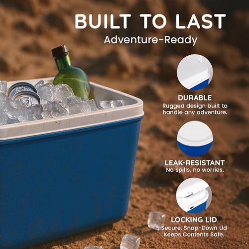 Detalle de CUQOO Cool Box 24L: A practical, compact cooler for beach trips and picnics