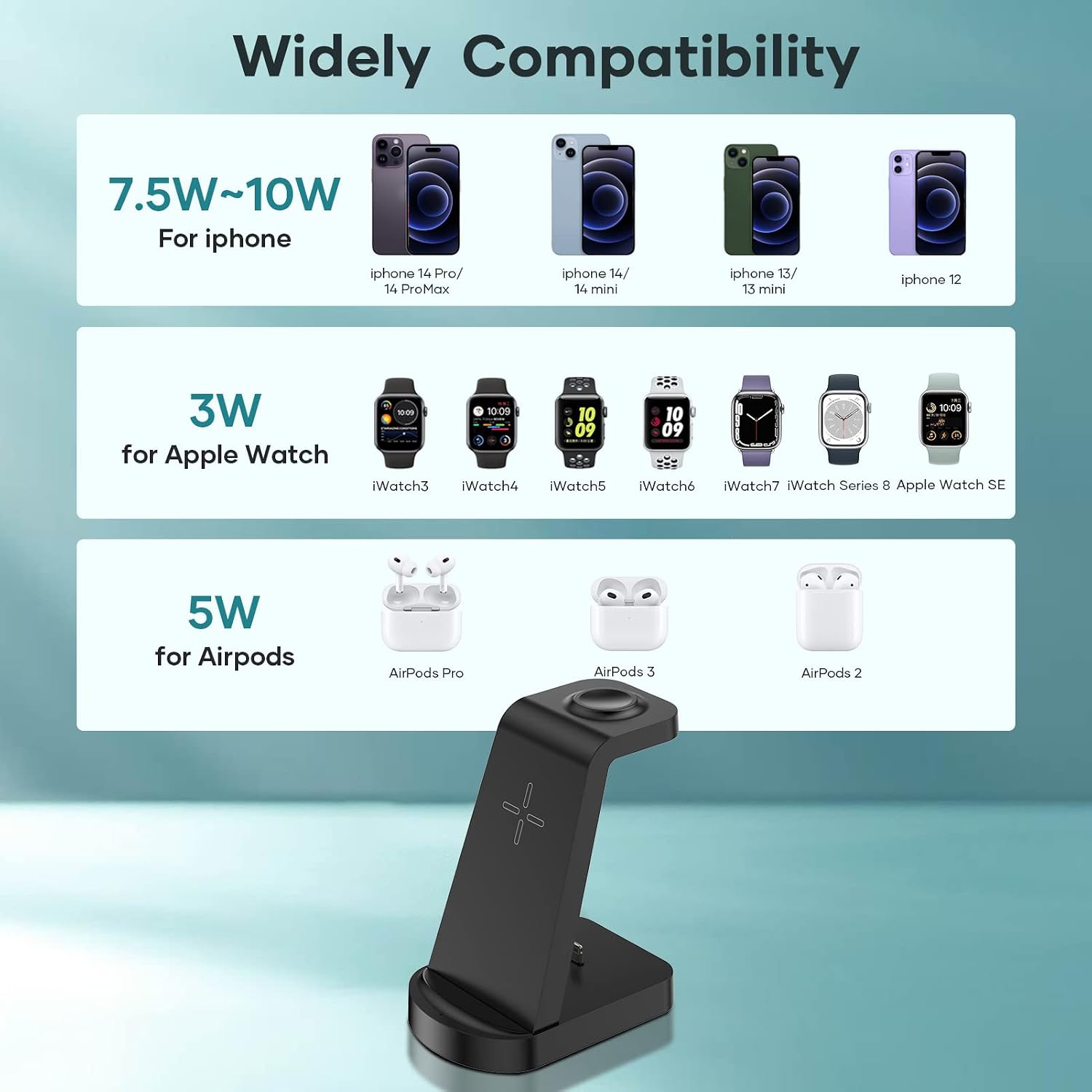 Thumbnail 1 de bakibo 3 in 1 Wireless Charging Station