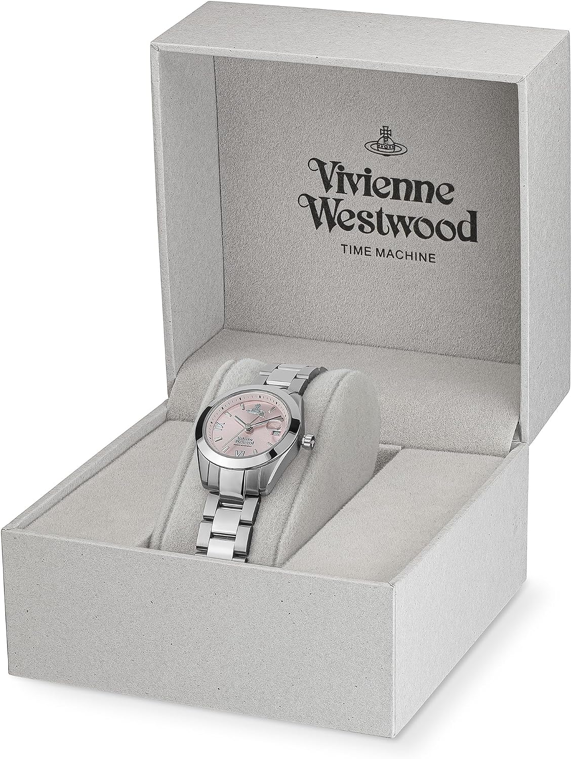 Thumbnail 3 de Vivienne Westwood Fenchurch Ladies 28mm Quartz Watch with Pink Dial and Stainless Steel Bracelet