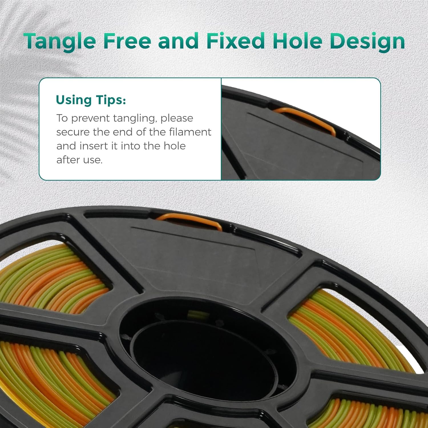 Thumbnail 3 de FLASHFORGE Filament PLA 1,75 mm 1 kg — Vert & Orange 🎨