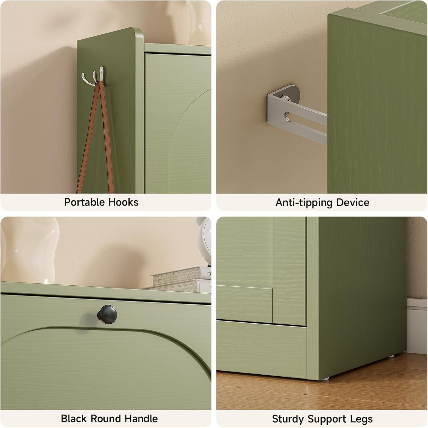 Thumbnail 5 de ONBRILL Shoe Cabinet with 4 Flip Drawers