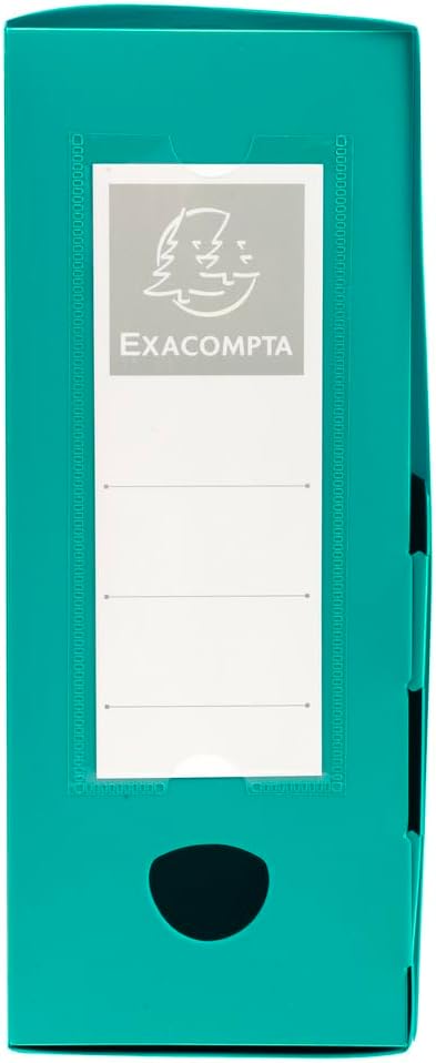Detalle 2 de Exacompta 59933E – 10 boîtes d'archives à pression en PP opaque, dos 100 mm, format A4, vert