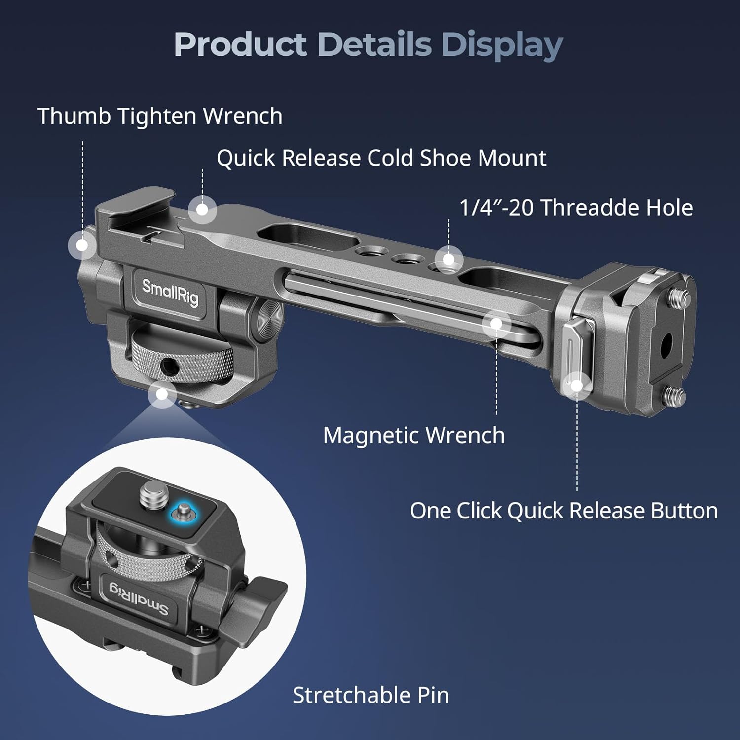 Detalle 2 de SMALLRIG 4637 Quick Release Camera Mount