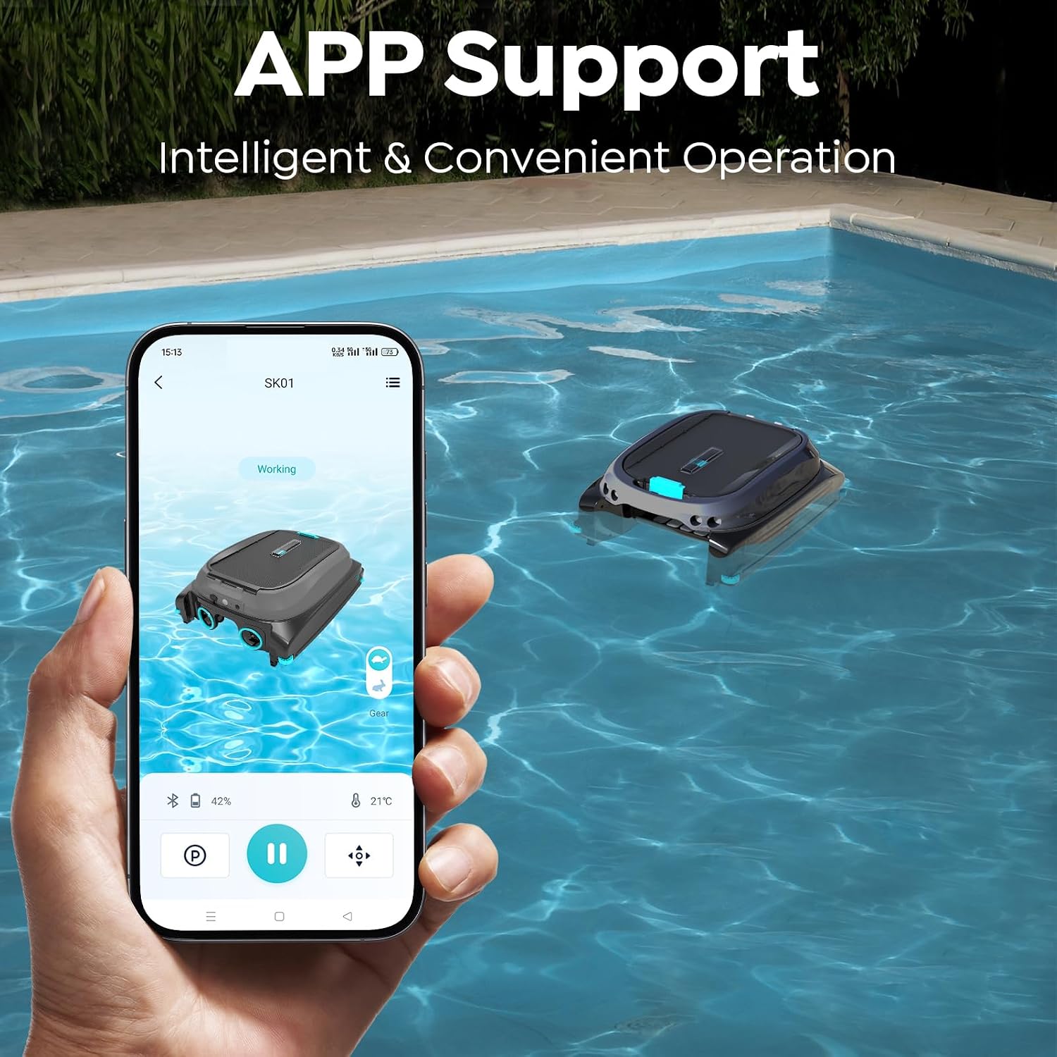 Thumbnail 3 de BRINBO Solar Pool Skimmer Robot SK01