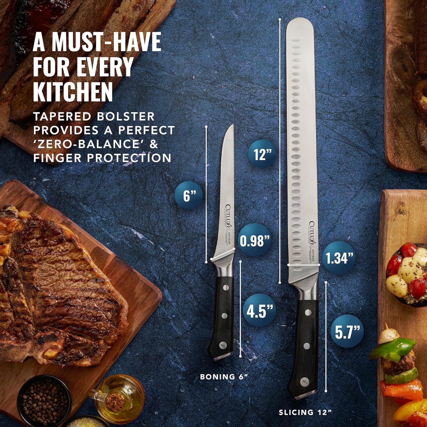 Thumbnail 6 de Cutluxe Carving Knife Set, German Steel