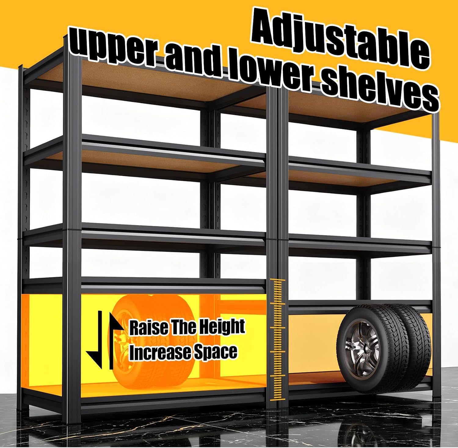Thumbnail 5 de AOAORGG Garage Shelving, 45.6-Inch Wide