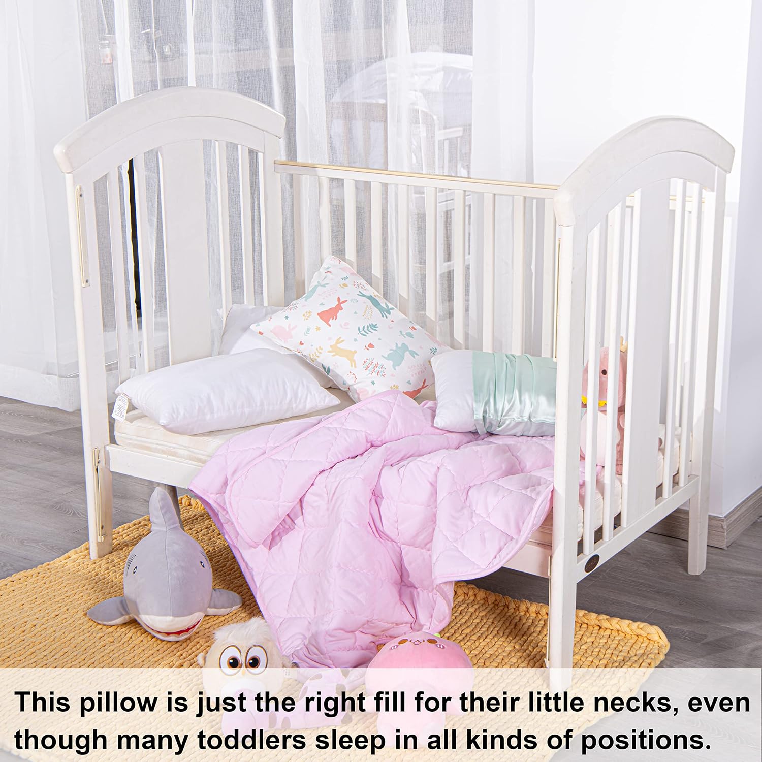 Detalle 2 de NTBAY AUS7NTCoZX-To- Toddler Pillows, 13 x 18-Inch Cotton Cover, 2-Pack