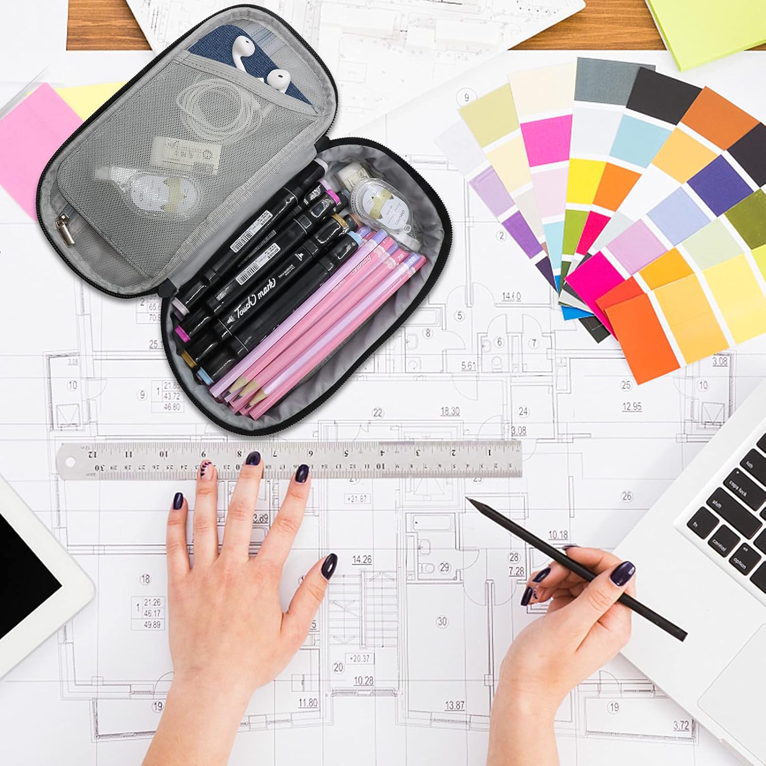 Detalle de Gloppie Big Pencil Case Pouch 50 pens