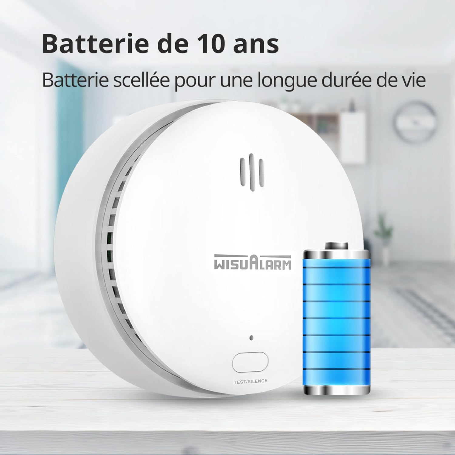 Thumbnail 5 de Detecteur de fumée 5 pièces 10 ans 85 dB