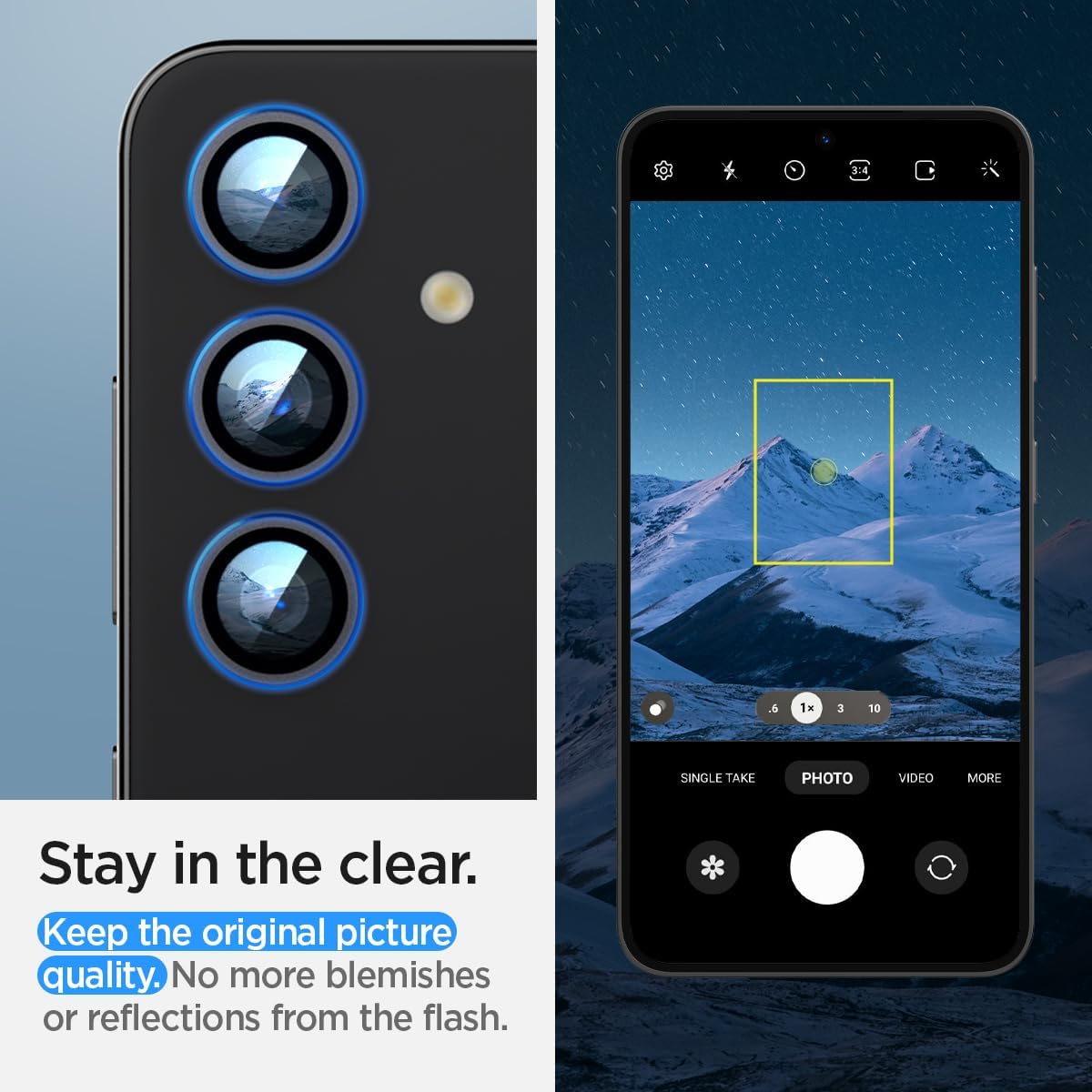 Detalle 2 de Spigen Glas.tR EZ Fit Pro - Protector Cámara Samsung