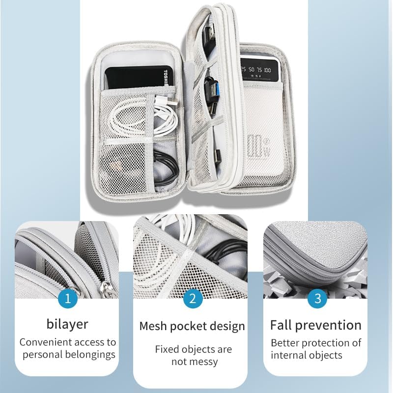 Thumbnail 5 de Bolsa Organizador de Cables de Viaje Xiaomi 3 Capas 🎒
