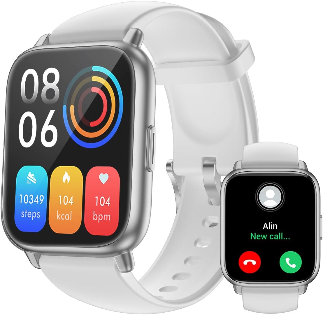 Detalle de RUIMEN Smartwatch mit Telefonfunktion – 1,85'' HD-Display, 110+ Trainingsmodi, SpO2 & Schlafmonitor
