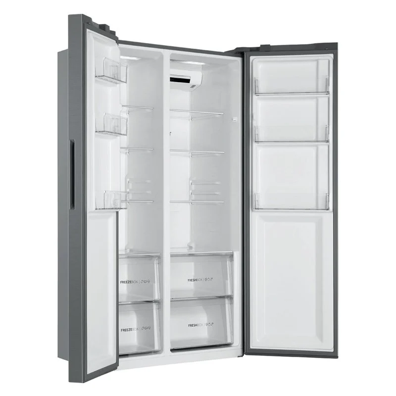 Detalle de Haier HSR3918ENPG frigorífico americano acero inoxidable