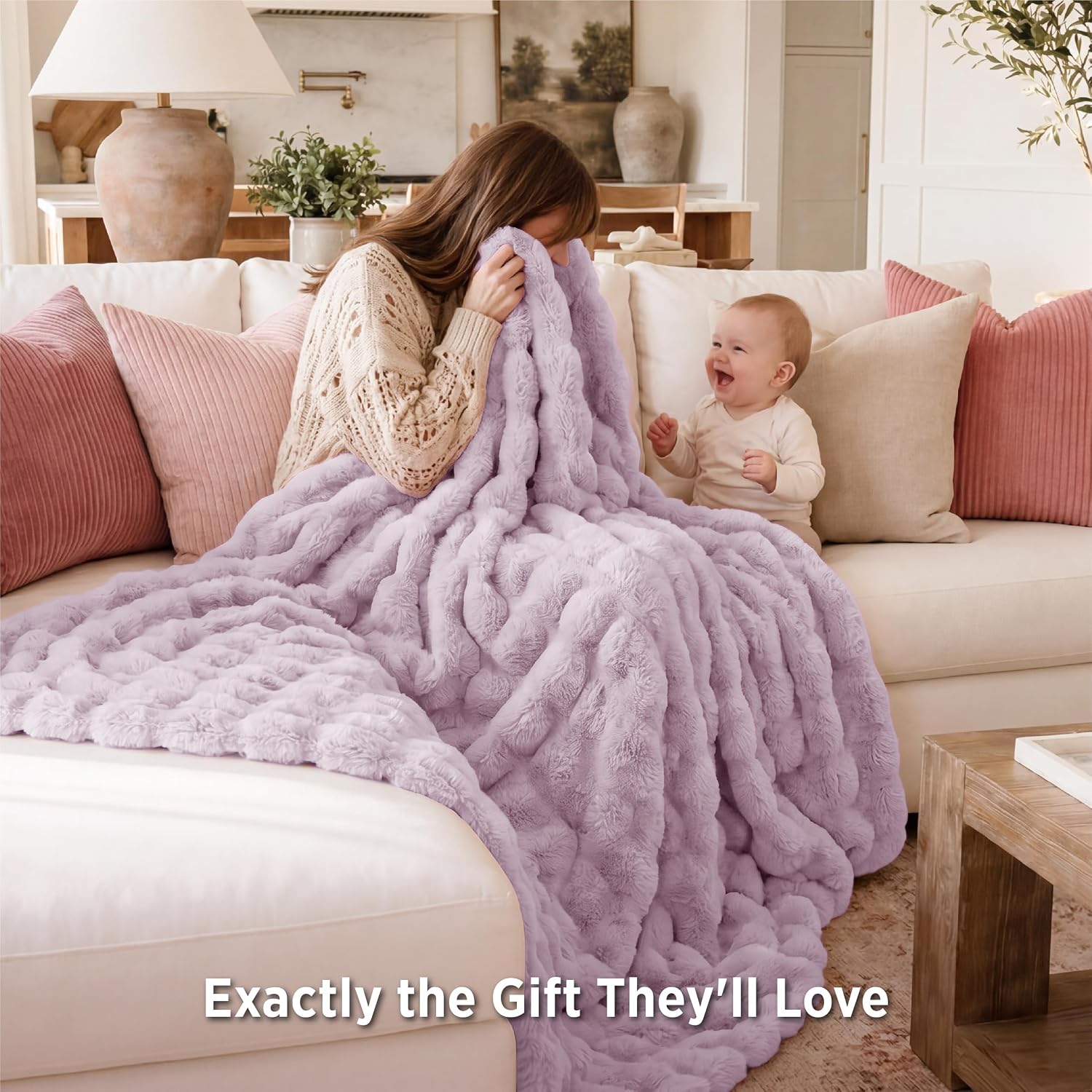 Detalle de Bedsure Faux Fur Blanket, King