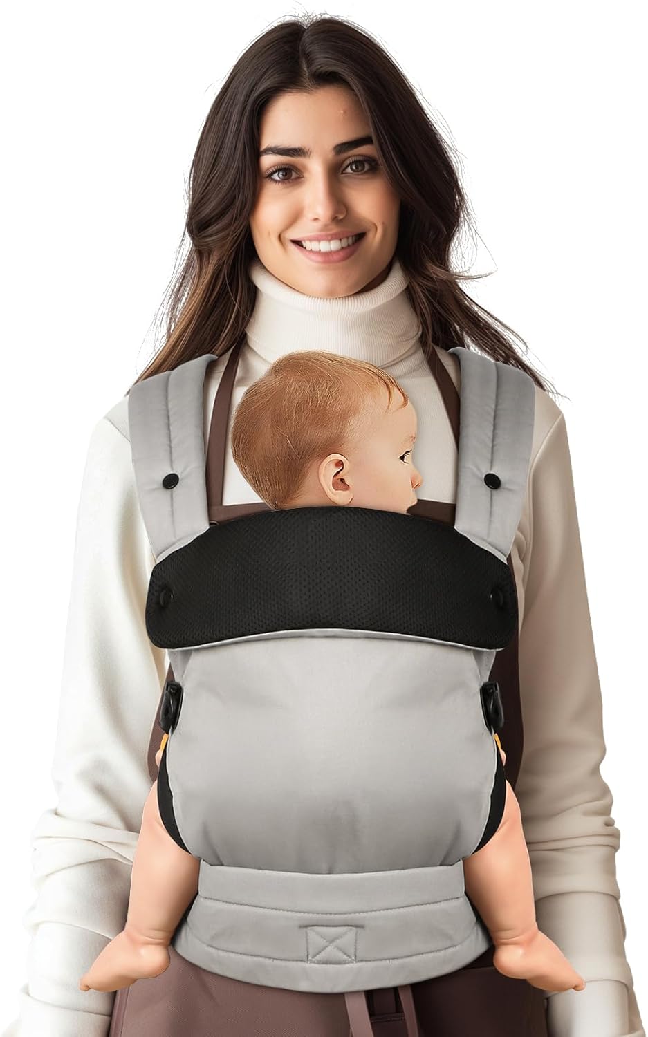 Detalle de Tuocal Baby Carrier – Ergonomic Cotton Sling for 3–36 Months (8–44lbs), Grey