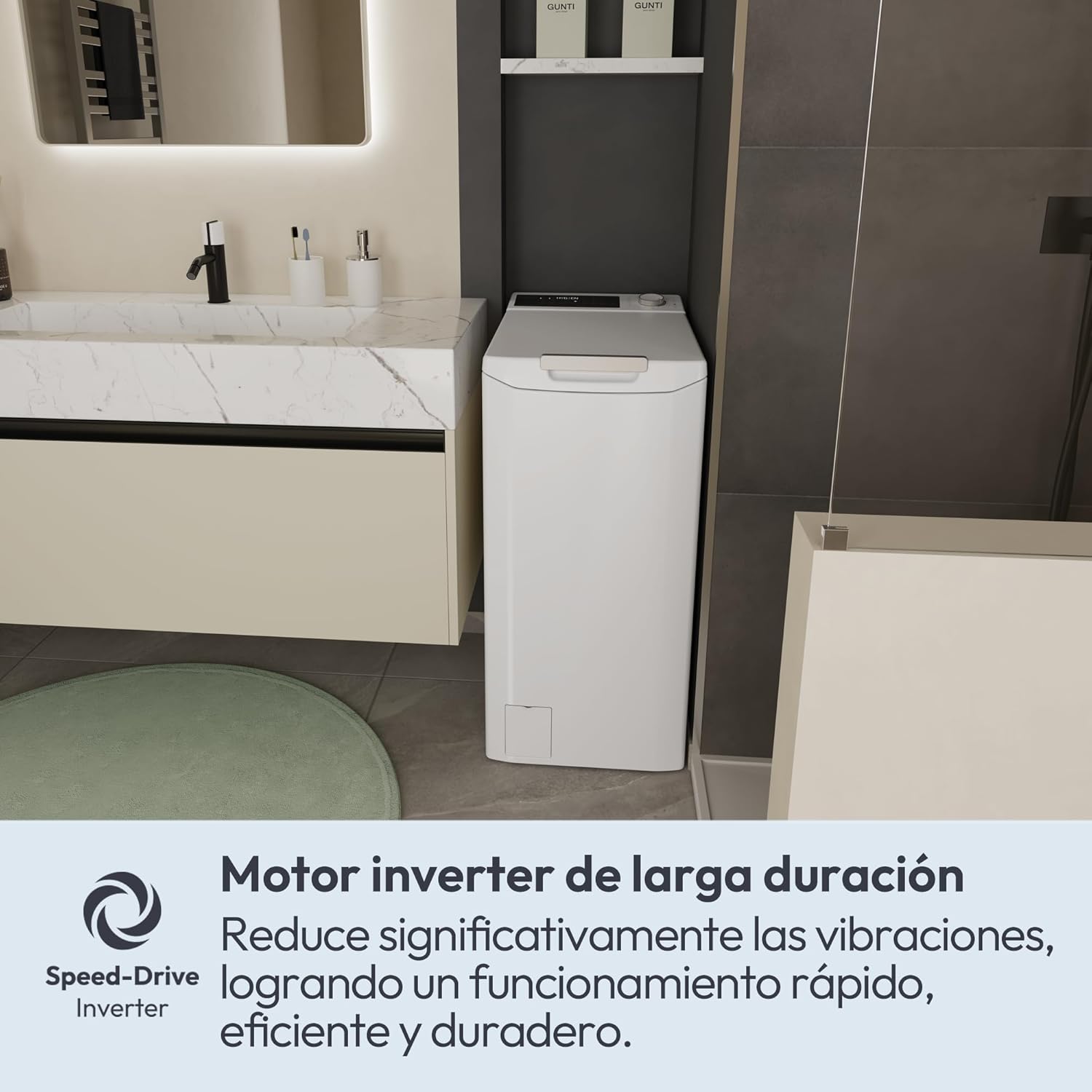 Detalle de Candy ProWash 500 TCA286TM5-S: Lavadora Carga Superior de 8 kg con Wi‑Fi, 17 Ciclos y Inicio Diferido