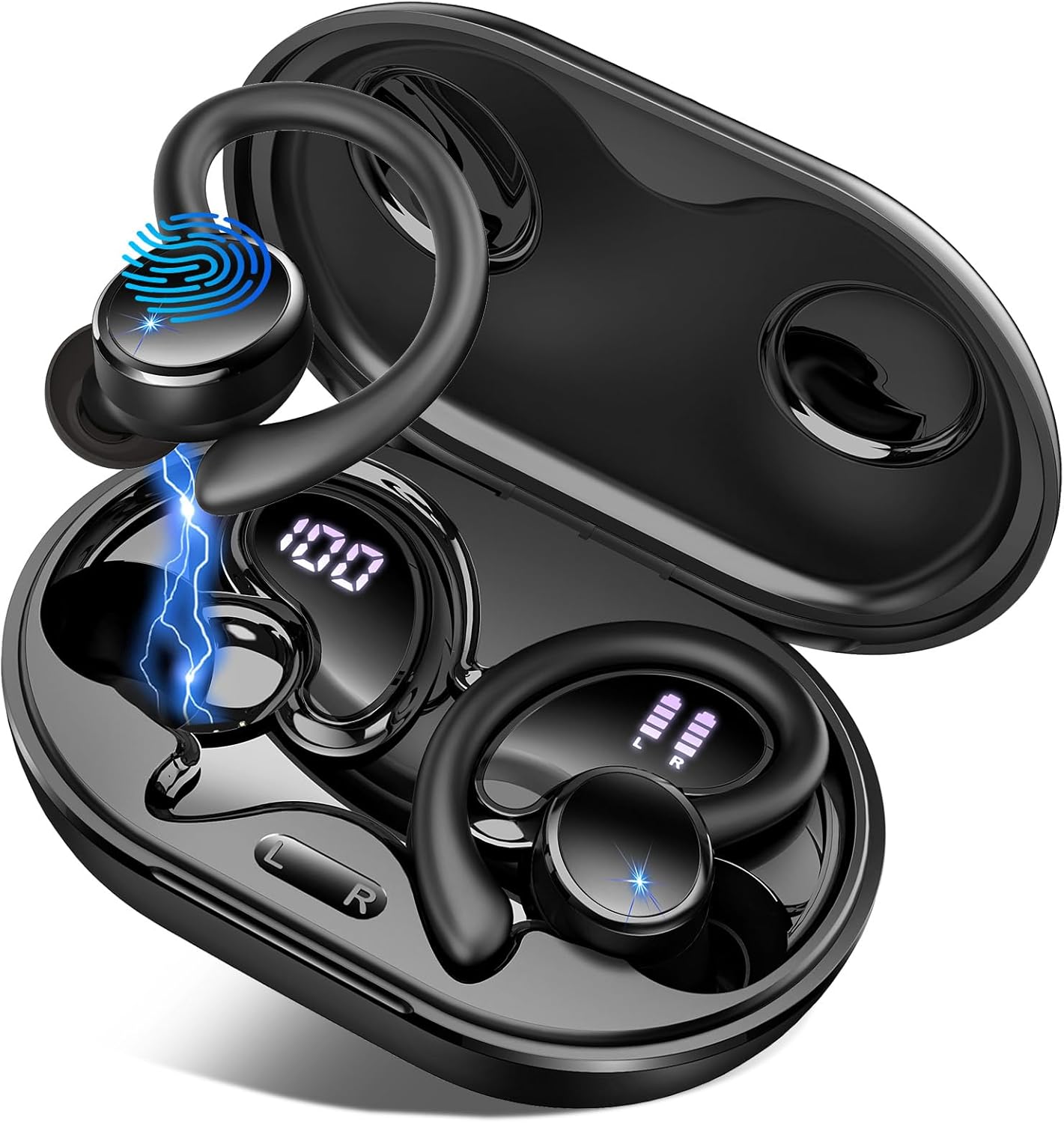 Detalle de 2026 Cuffie Bluetooth 5.4 Sport: autonomia da 50 ore, cancellazione rumore ENC e 4 microfoni HD