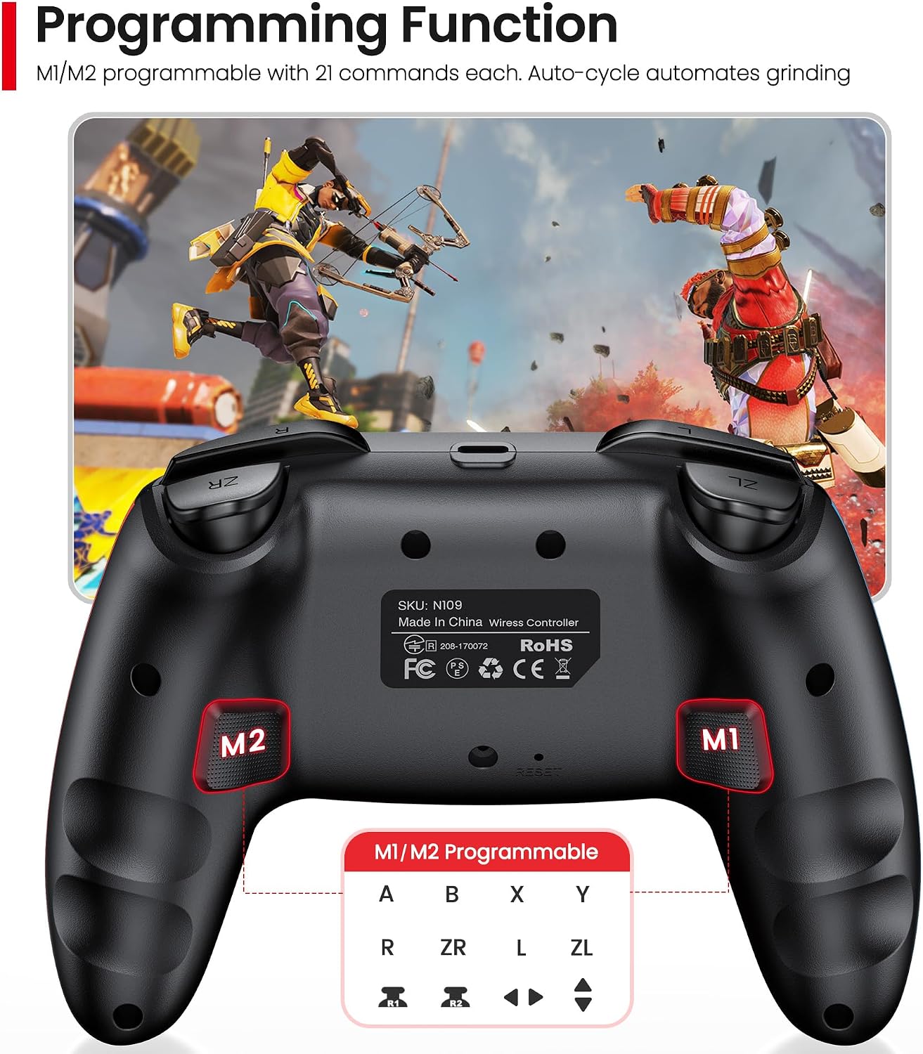 Thumbnail 3 de BEBONCOOL GAMING Switch 2 Controller (Switch / Switch Lite / OLED, Android, iOS, PC) – Wireless Pro Gamepad with Turbo & Macros