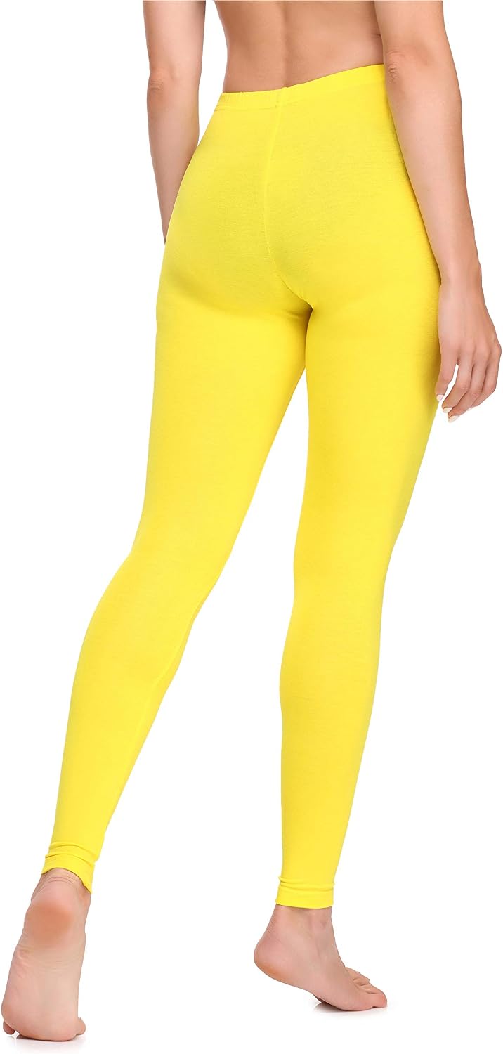 Detalle de Ladeheid LA40-133 lange katoenen dameslegging met middelhoge taille en stretch