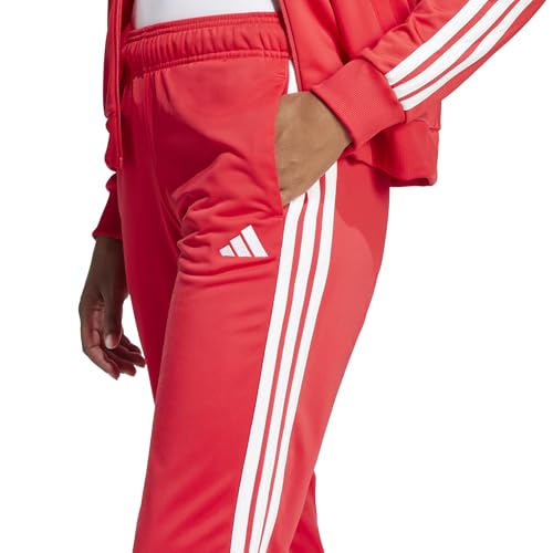 Detalle de Adidas Donna Essentials 3-Stripes Track Suit – Pure Ruby/White, taglia L