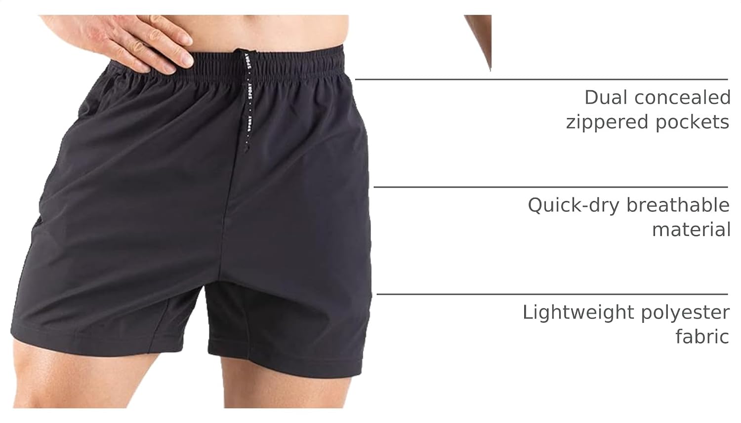 Detalle 2 de Gaglg Men's 5" Running Shorts