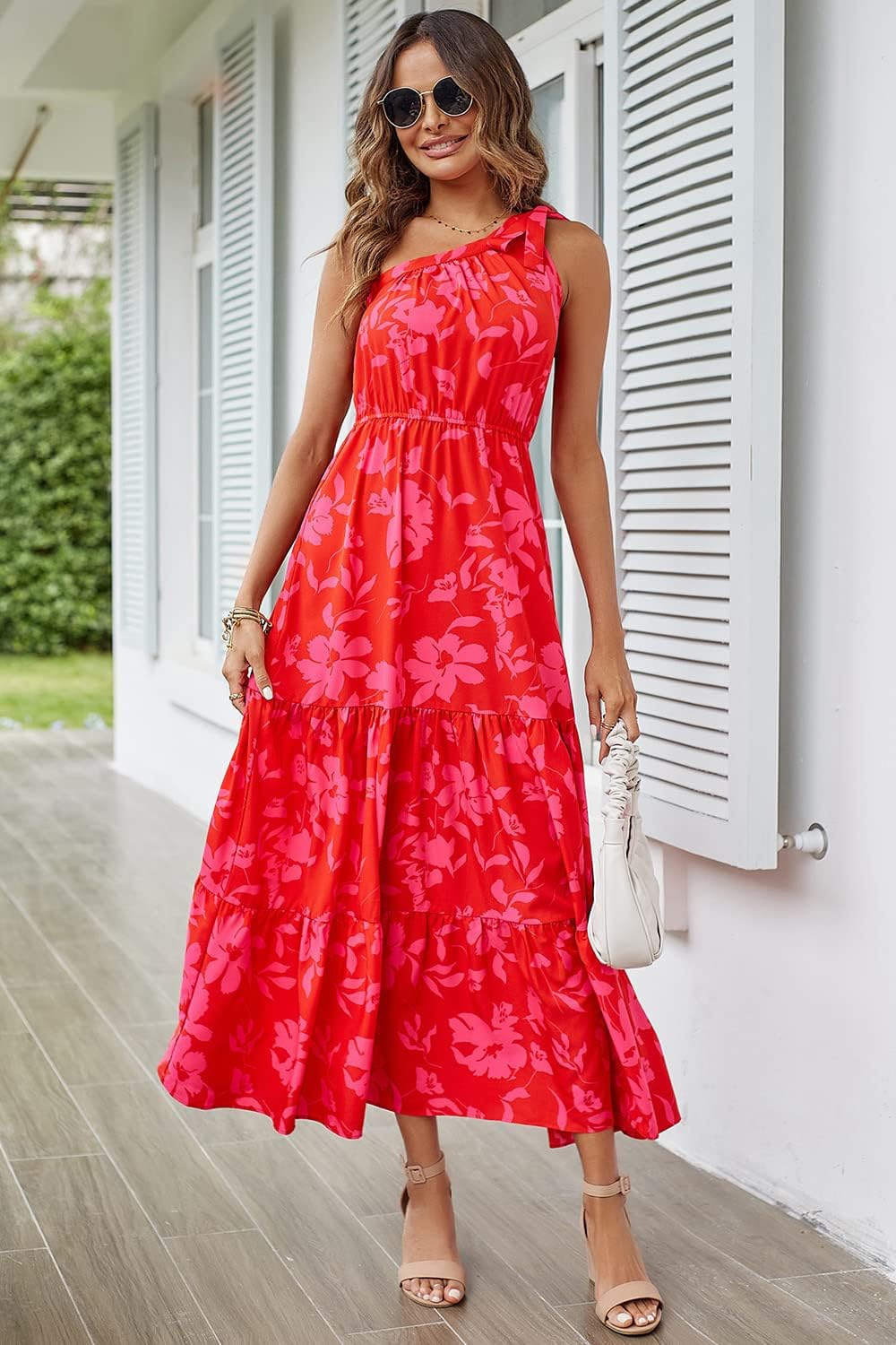 Detalle 2 de PRETTYGARDEN One Shoulder Maxi Dress