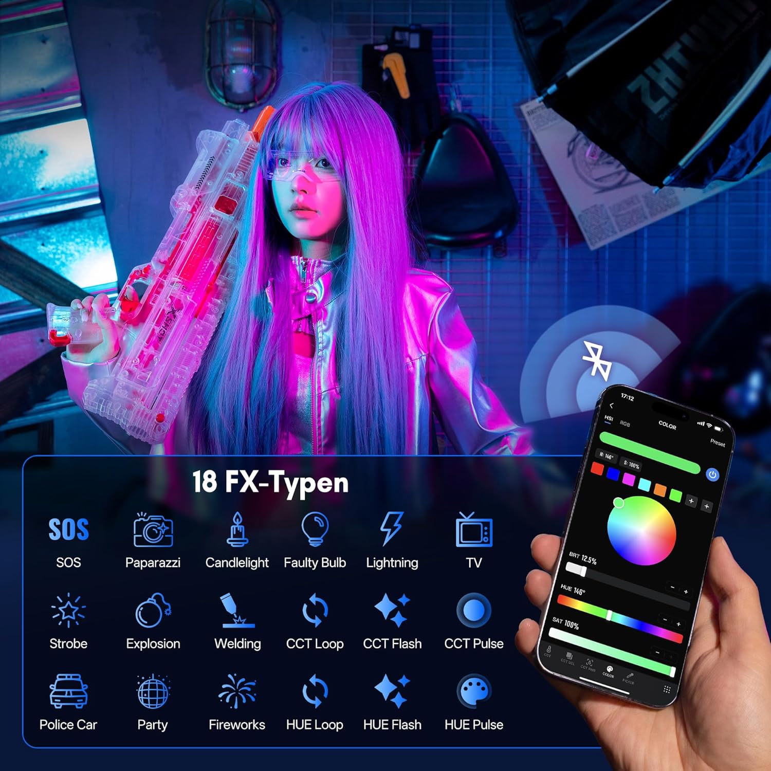 Thumbnail 3 de ZHIYUN CINEPEER CX50 RGB LED Videolicht – kompakt, leistungsstark und app-gesteuert