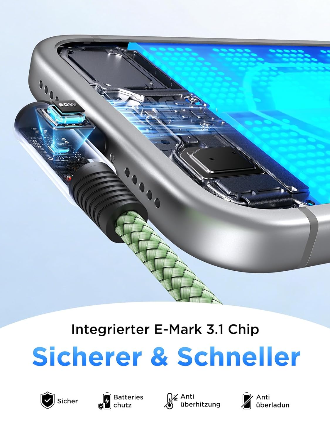 Thumbnail 3 de USB-C auf USB-C Kabel (2 m / 3er-Set) für schnelles Laden & Datenübertragung