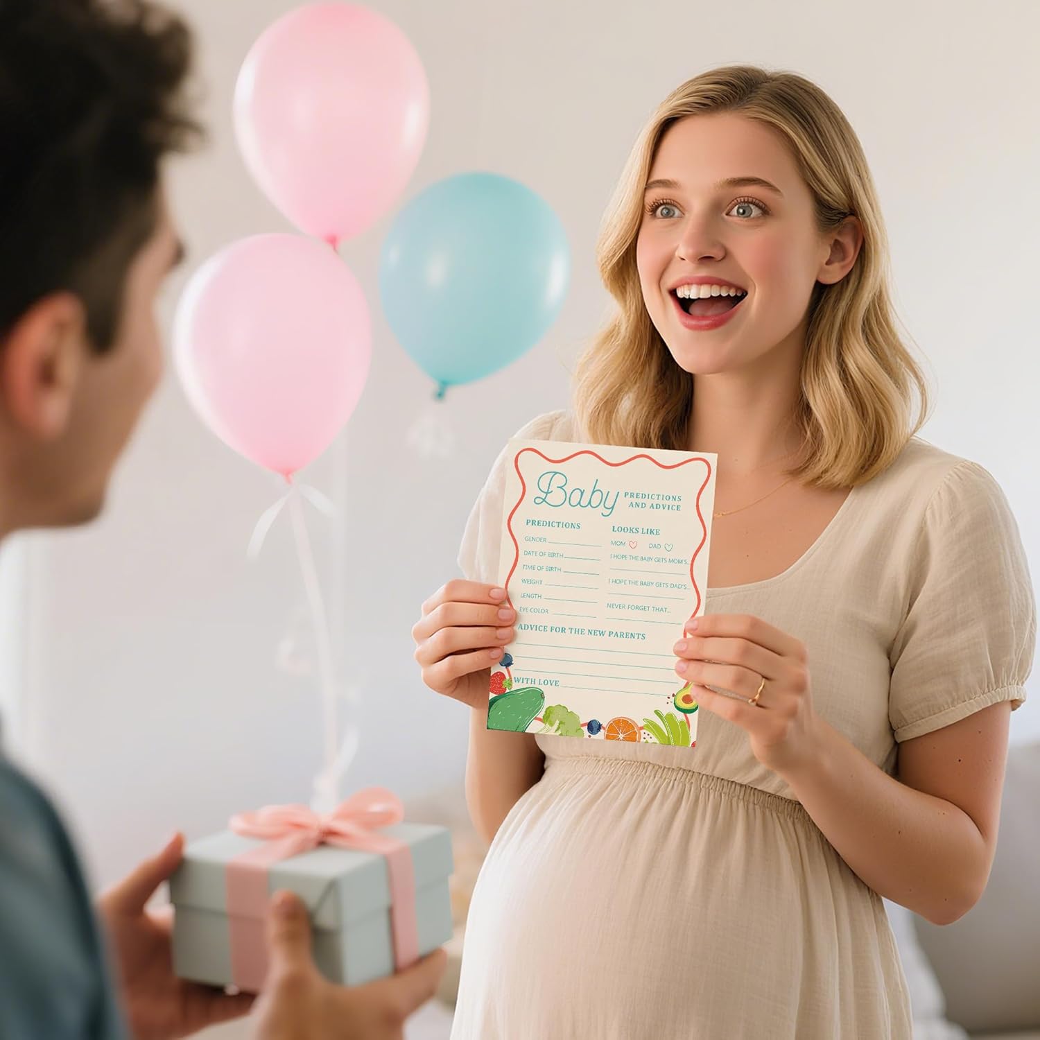 Detalle de 25 x Baby Prediction Cards for Baby Shower – Retro Locally Grown