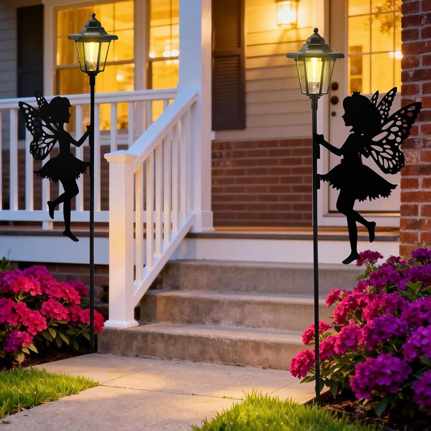 Thumbnail 6 de ZKLiLi 2pcs Fairy Solar Garden Light – Warm, Weatherproof Outdoor Lanterns