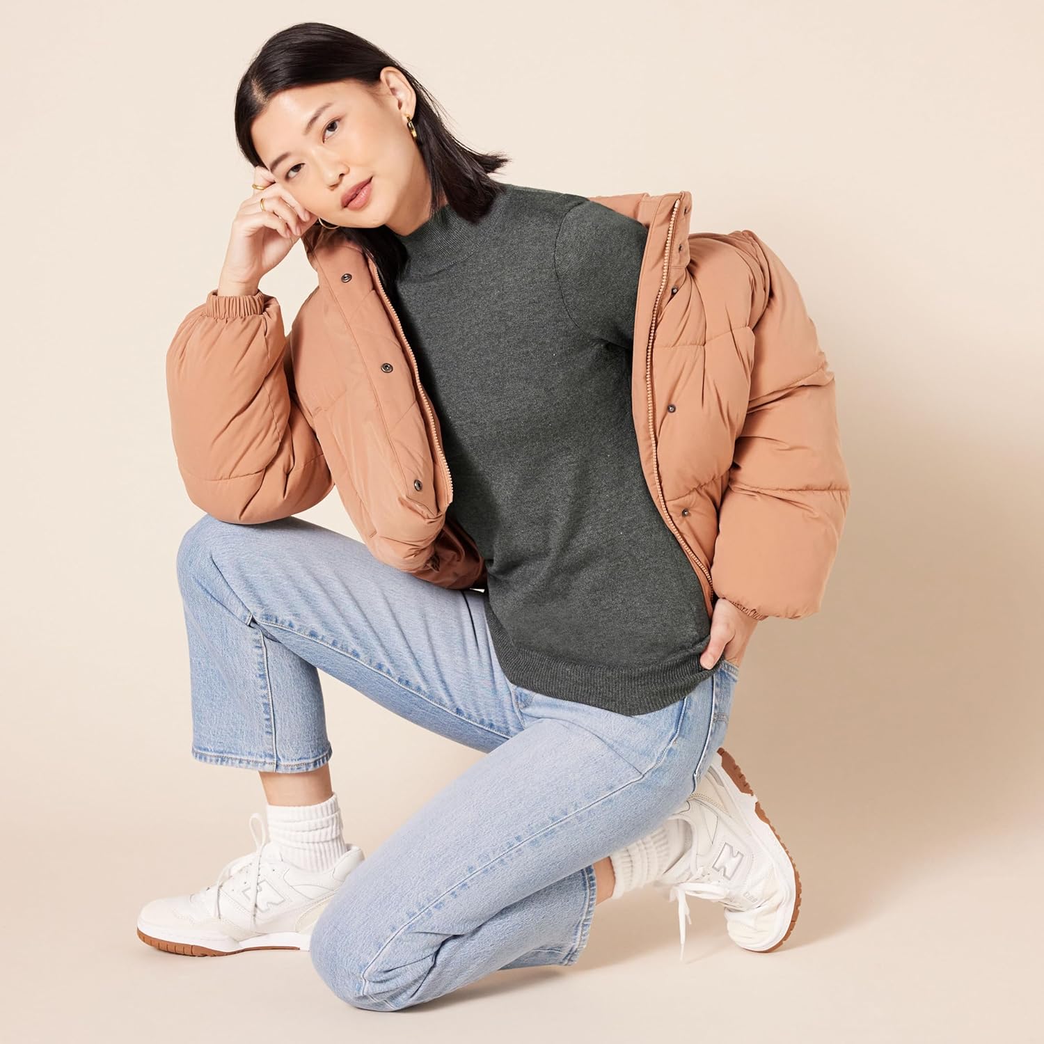 Thumbnail 3 de Amazon Essentials Damen Leichter Pullover mit Stehkragen – in Übergröße erhältlich
