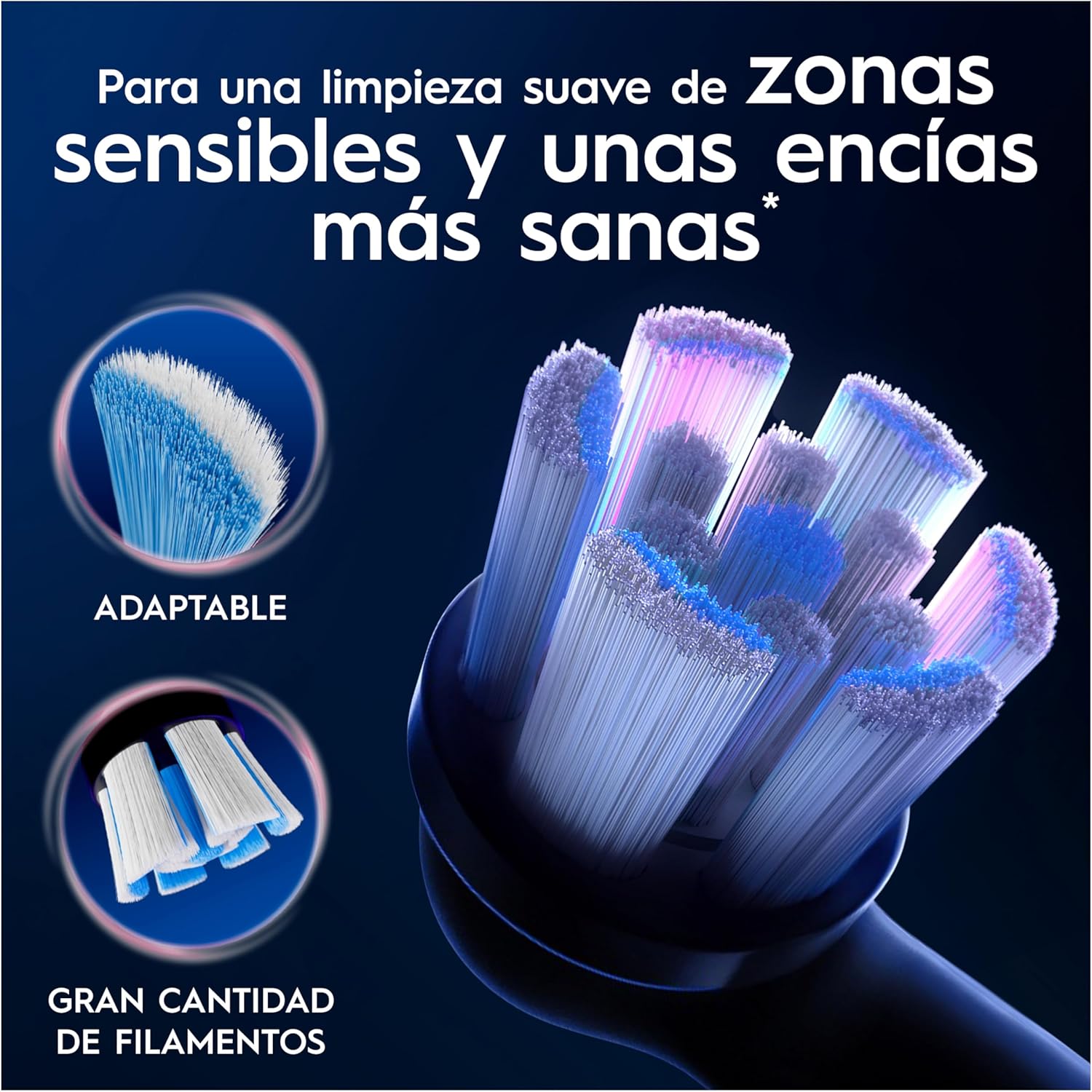 Detalle de Oral-B iO Gentle Care: 8 Recambios Originales para Sensibilidad 🦷
