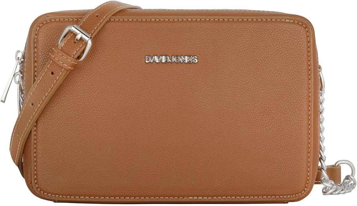Thumbnail 6 de David Jones Petit sac bandoulière rectangulaire femme en cuir PU rigide rouge bordeaux